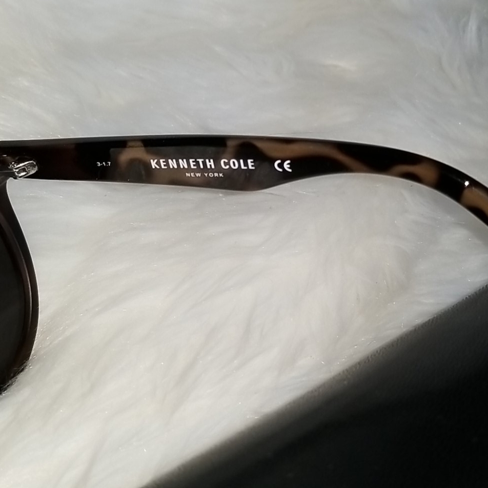 😶Kenneth Cole NY Oval Blonde Havana SmokeMirror glasses, eyewear,shades - Picture 8 of 13